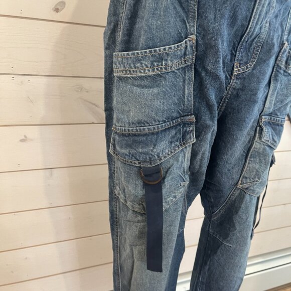 016 We The Free Hazel Pull On Utility Jeans In Dark And Stormy NWOT Size Small - Picture 7 of 11